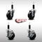 Service Caster 3.5'' SS Soft Rubber Wheel Swivel 1-1/8'' Expanding Stem Caster Set 2 Brakes, 4PK SCC-SSEX20S3514-SRS-2-TLB-2-118 - alternate 4